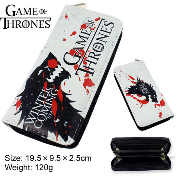 Wallet/Cell Phone Clutch Purse Printed with Symbol of House Stark - GamesThroneStore