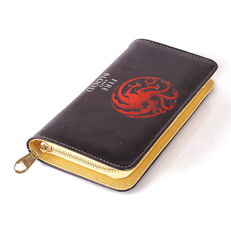 Fire and Blood Multifunction Casual Long Wallet/Cell Phone Clutch Purse - GamesThroneStore