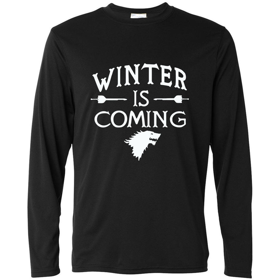 Streetwear Men 2017 new long sleeve o-neck T Shirt Game of Thrones Winter Is Coming funny print harajuku kpop brand clothing mma - GamesThroneStore