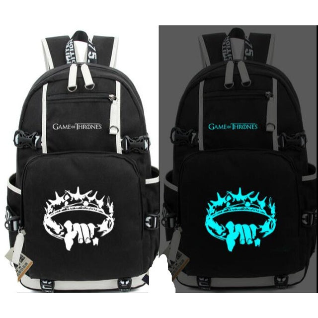 Game of Thrones Ice and Fire Glow In light Backpack - GamesThroneStore