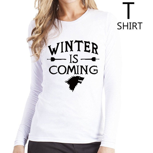 "Winter is coming" women Tshirts -  S-XL - GamesThroneStore